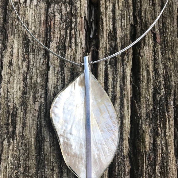 Artisan Jewelry - Pearl & SS Set, Necklace & Earrings